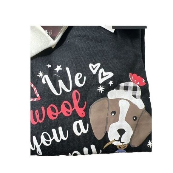 Cuddl Duds Womens Black Dog Sweater Knit Socks Pajamas 3 pc Sets Plus Sz 3X New - Picture 5 of 8